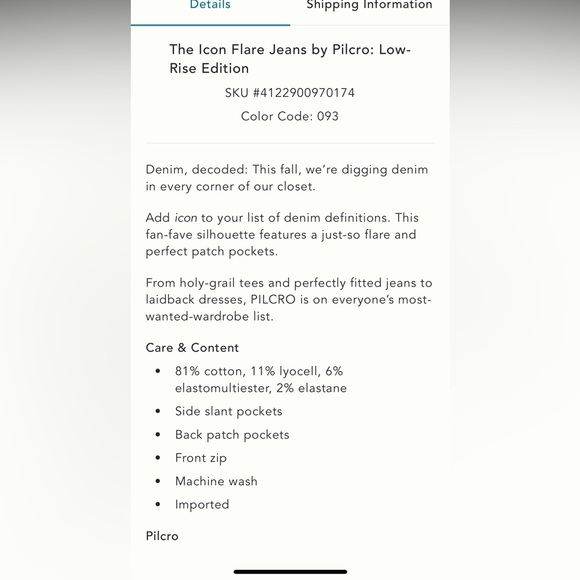 NWT Pilcro low-rise Icon flare black jeans 28 - Picture 8 of 8